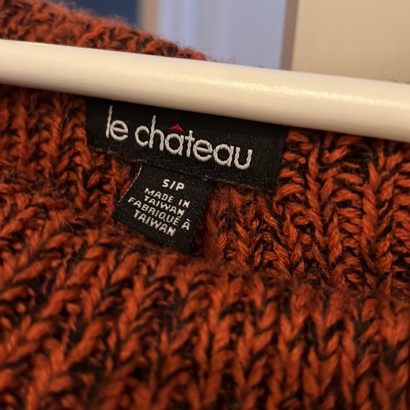 Rust Coloured Warm Knit Dress Cowl Neck - Picture 3 of 3